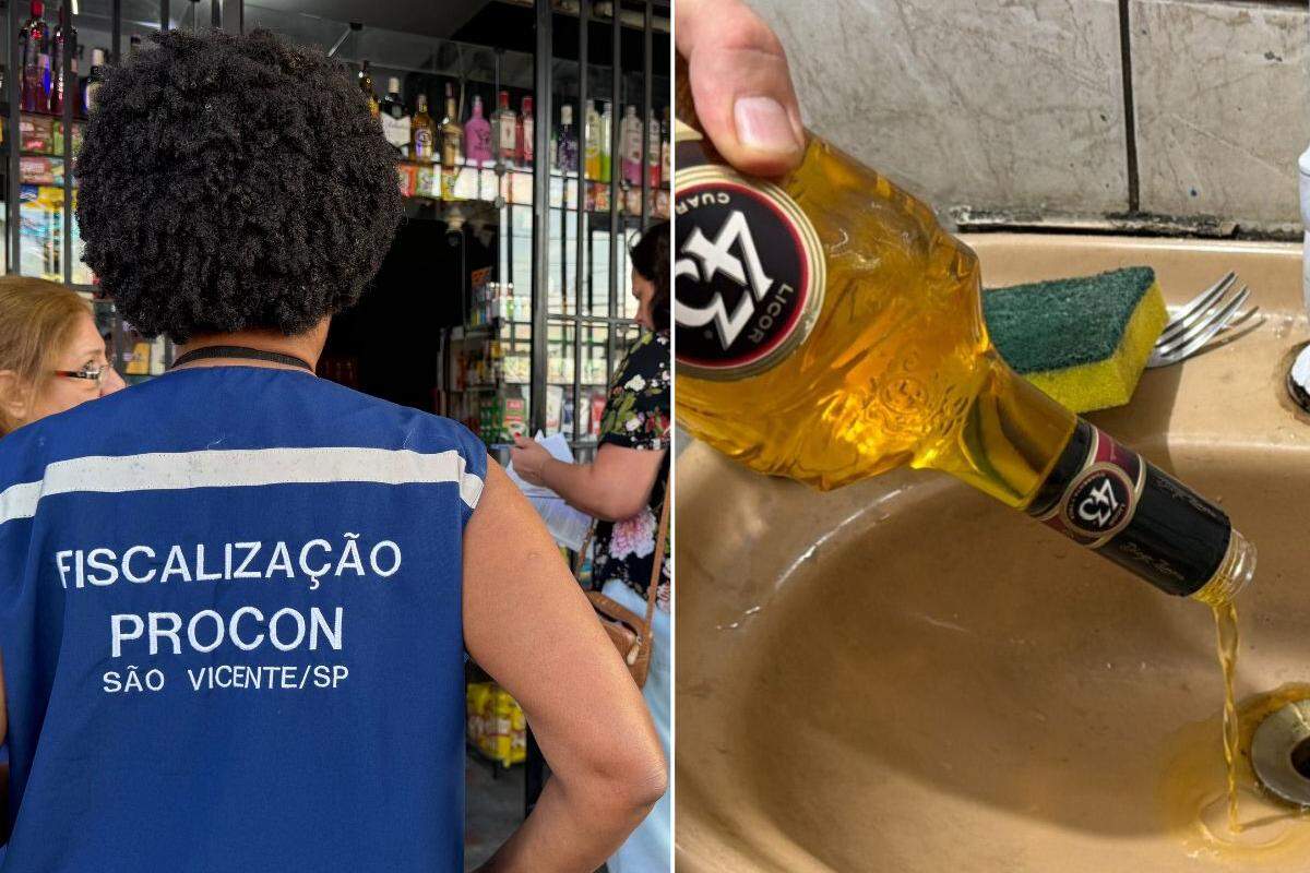 Vigilância Sanitária apreende bebidas irregulares em bares e mercadinhos de São Vicente
